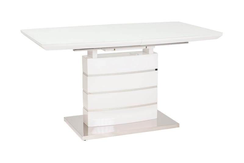 UCERO Förlängningsbart Matbord 140 cm Glas/Vit - Möbler - Matplats - Matbord & köksbord