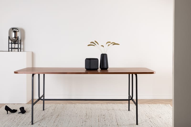 Uno Matbord 200 cm - Valnötsbrun/Svart - Möbler - Matplats - Matbord & köksbord