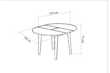 Valsot Runt Litet Matbord 100 cm - Valnöt / Trä - Möbler - Matplats - Matbord & köksbord