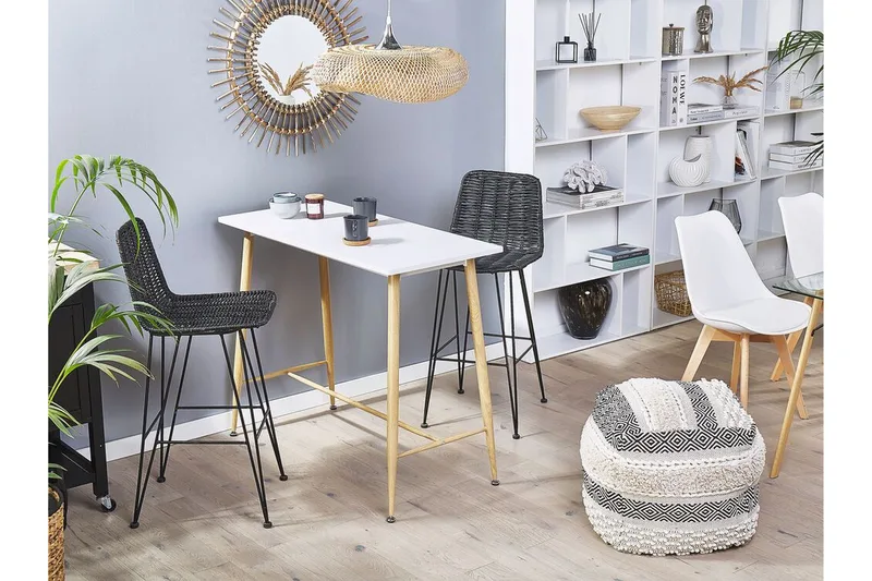 Vechas Matbord 90 cm - Vit/Ljust Trä - Möbler - Matplats - Matbord & köksbord