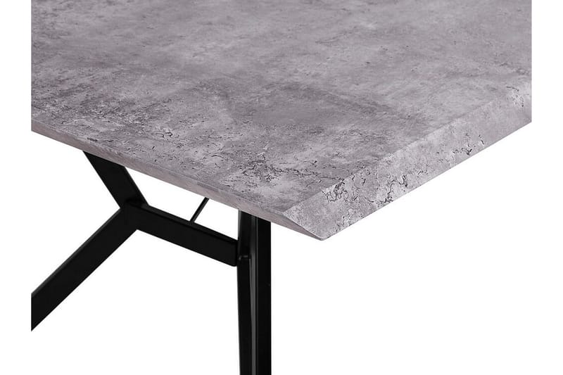 Verd Rektangulärt Matbord 160 cm i Trä och Metall med Betongutseende - Grå - Möbler - Matplats - Matbord & köksbord