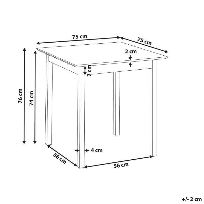 Matbord Veritas 75 cm - Svart - Möbler - Matplats - Matbord & köksbord