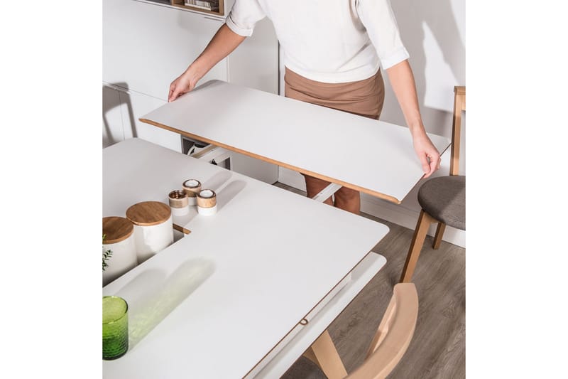 VOX 4You Stort Rektangulärt Matbord 219 cm i Trä - Vit - Möbler - Matplats - Matbord & köksbord
