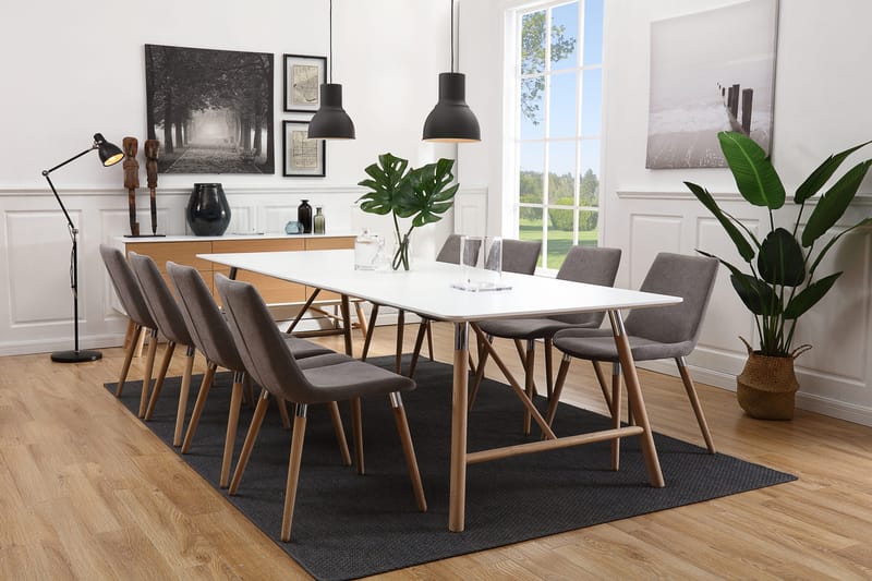 Waltham Förlängningsbart Matbord 180 cm - Vit/Ek - Möbler - Matplats - Matbord & köksbord