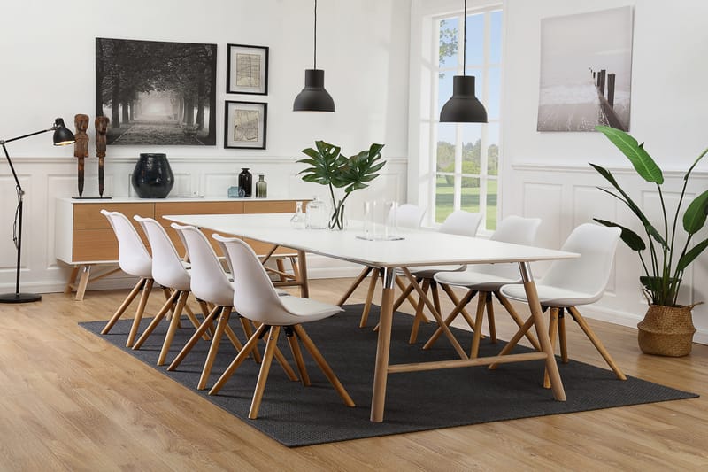 Waltham Förlängningsbart Matbord 180 cm - Vit/Ek - Möbler - Matplats - Matbord & köksbord