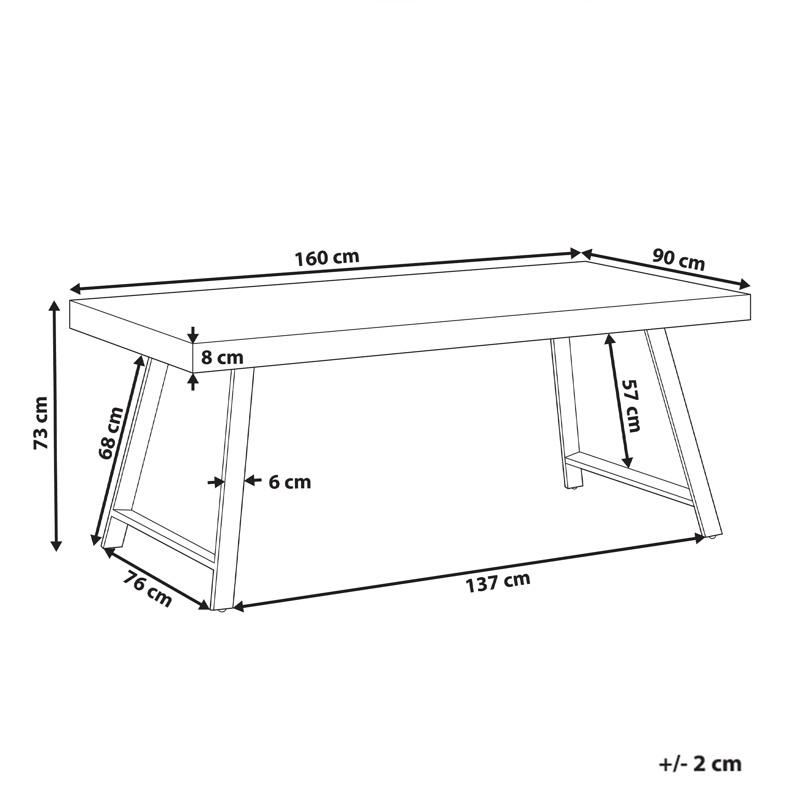 Matbord Warton 90x160 - Brun - Möbler - Matplats - Matbord & köksbord