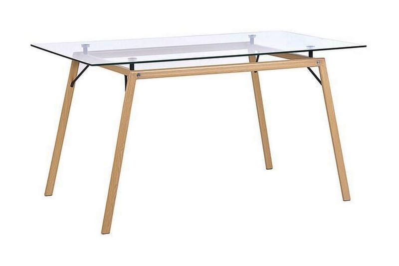 WEDERO Matbord 140 cm Transparent/Ljust Trä - Möbler - Matplats - Matbord & köksbord
