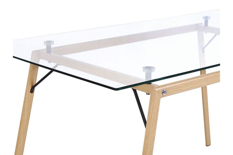 WEDERO Matbord 140 cm Transparent/Ljust Trä - Bord - Matbord & köksbord