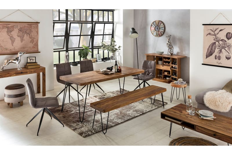 WIKERT Matbord 120 cm Brun - Möbler - Matplats - Matbord & köksbord