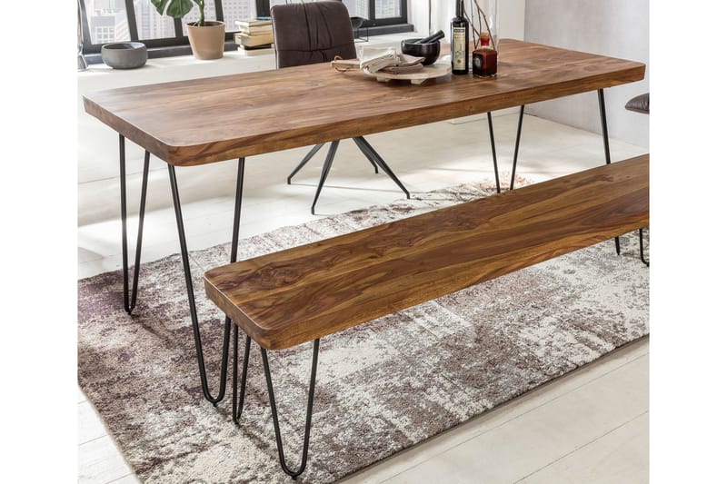 WIKERT Matbord 120 cm Brun - Möbler - Matplats - Matbord & köksbord