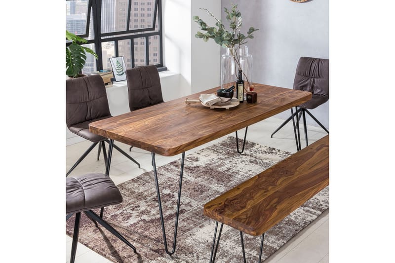 WIKERT Matbord 120 cm Brun - Möbler - Matplats - Matbord & köksbord