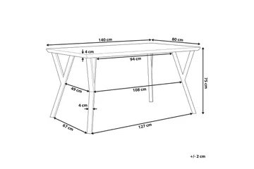 Willanna Matbord 140x80 cm - Brun - Möbler - Matplats - Matbord & köksbord