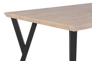 Willanna Rektangulärt Matbord 140 cm i Trä med Ek- och Metallutseende - Ljusbrun - Möbler - Matplats - Matbord & köksbord