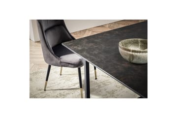 Matbord Wohnling Keramik Klassisk Medar Bas Metallram Svart, marmor svart - Svart, marmor svart - Möbler - Matplats - Matbord & köksbord