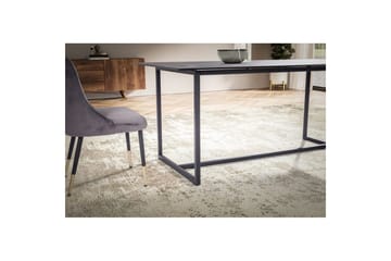 Matbord Wohnling Keramik Klassisk Medar Bas Metallram Svart, marmor svart - Svart, marmor svart - Möbler - Matplats - Matbord & köksbord