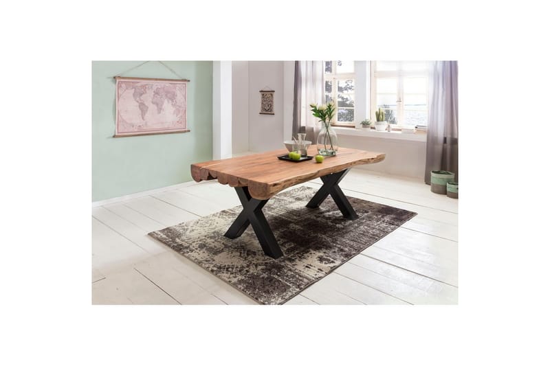 Matbord Wohnling Köksbord i massivt trä med trädstam, lantlig stil - Möbler - Matplats - Matbord & köksbord