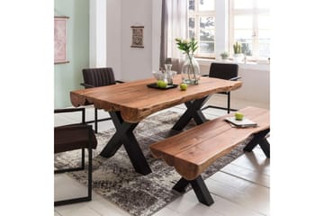 Matbord Wohnling Köksbord i massivt trä med trädstam, lantlig stil - Möbler - Matplats - Matbord & köksbord