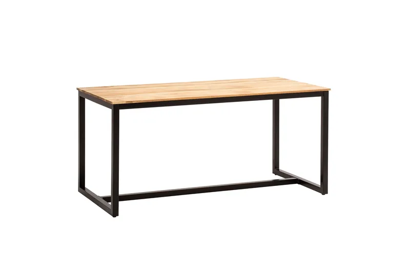 Matbord Wohnling massivt trä industriell loftstil metallbensram 140x80 cm - 140x80 cm - Möbler - Matplats - Matbord & köksbord