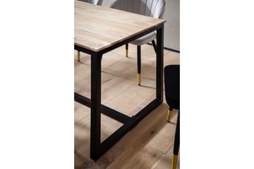 Matbord Wohnling massivt trä industriell loftstil metallbensram 180x90 cm - 180x90 cm - Möbler - Matplats - Matbord & köksbord