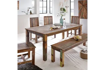 Matbord Wohnling Massivt trä lantstil Återvunnet Mangoträ, 120x70 cm - Återvunnet Mangoträ, 120x70 cm - Möbler - Matplats - Matbord & köksbord