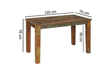 Matbord Wohnling Massivt trä lantstil Återvunnet Mangoträ, 120x70 cm - Återvunnet Mangoträ, 120x70 cm - Möbler - Matplats - Matbord & köksbord