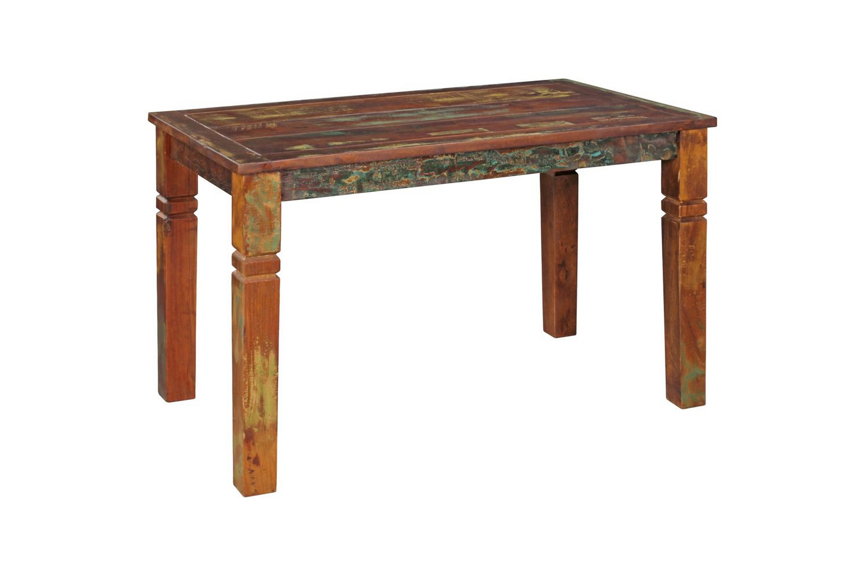 matbord wohnling massivt trä lantstil återvunnet mangoträ, 120x70 cm - återvunnet mangoträ, 120x70 cm