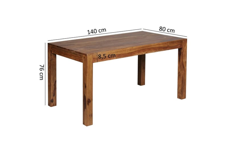 Matbord Wohnling Massivt trä lantstil Rosenträ, 140x80 cm - Rosenträ, 140x80 cm - Möbler - Matplats - Matbord & köksbord