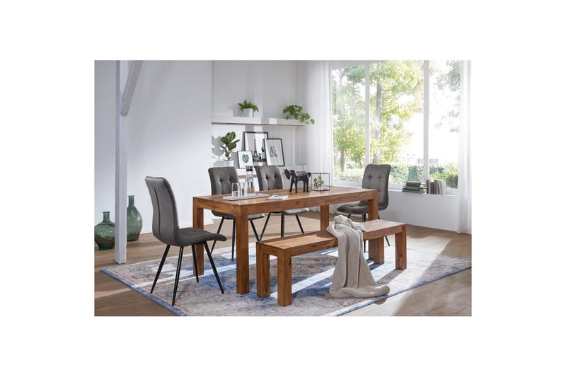 Matbord Wohnling Massivt trä lantstil Rosenträ, 200x100 cm - Rosenträ, 200x100 cm - Möbler - Matplats - Matbord & köksbord