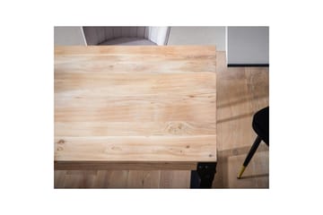 Matbord Wohnling massivt trä med raka metallben, industriell loftstil 180x90 cm - 180x90 cm - Möbler - Matplats - Matbord & köksbord