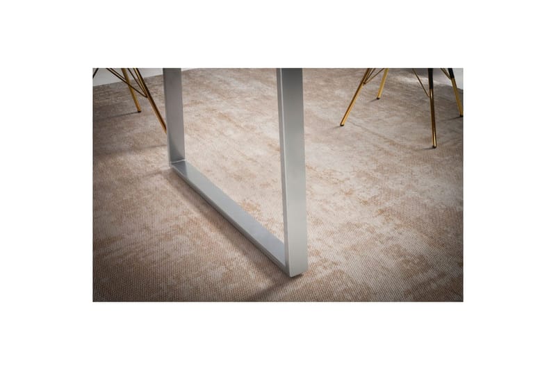 Matbord Wohnling Massivt trä med trädkanter, rektangulär, lantlig stil Silver, Rak, 140x80 cm - Silver, Rak, 140x80 cm - Möbler - Matplats - Matgrupp & matbord med stolar