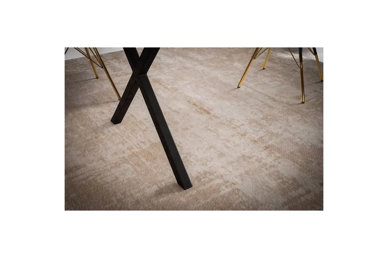 Matbord Wohnling Massivt trä med trädkanter, rektangulär, lantlig stil Svart, korsad, 200x100 cm - Svart, korsad, 200x100 cm - Möbler - Matplats - Matbord & köksbord