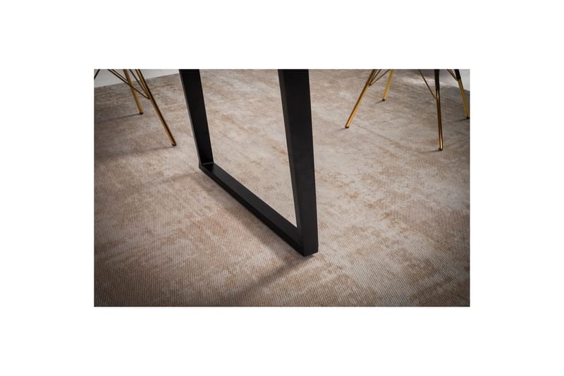 Matbord Wohnling Massivt trä med trädkanter, rektangulär, lantlig stil Svart, vinklad, 180x90 cm - Svart, vinklad, 180x90 cm - Möbler - Matplats - Matgrupp & matbord med stolar