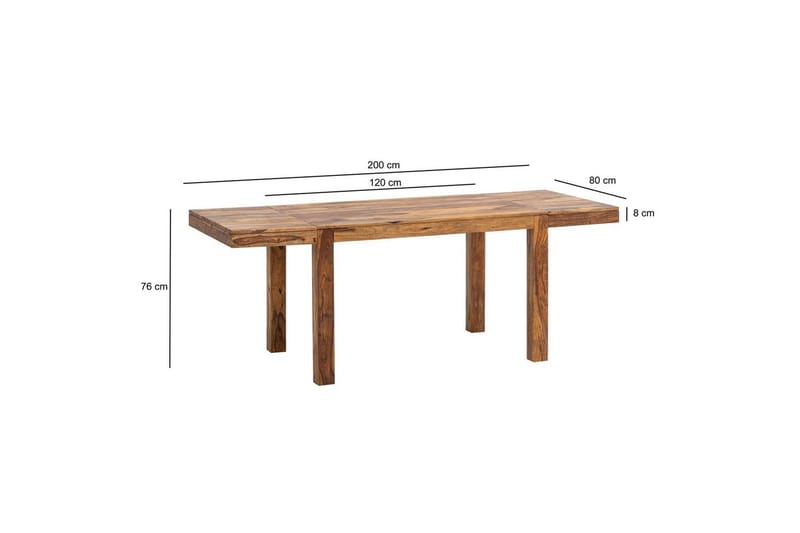 Matbord Wohnling Massivt trä utdragbart 120-200 cm lantstil - Möbler - Matplats - Matbord & köksbord