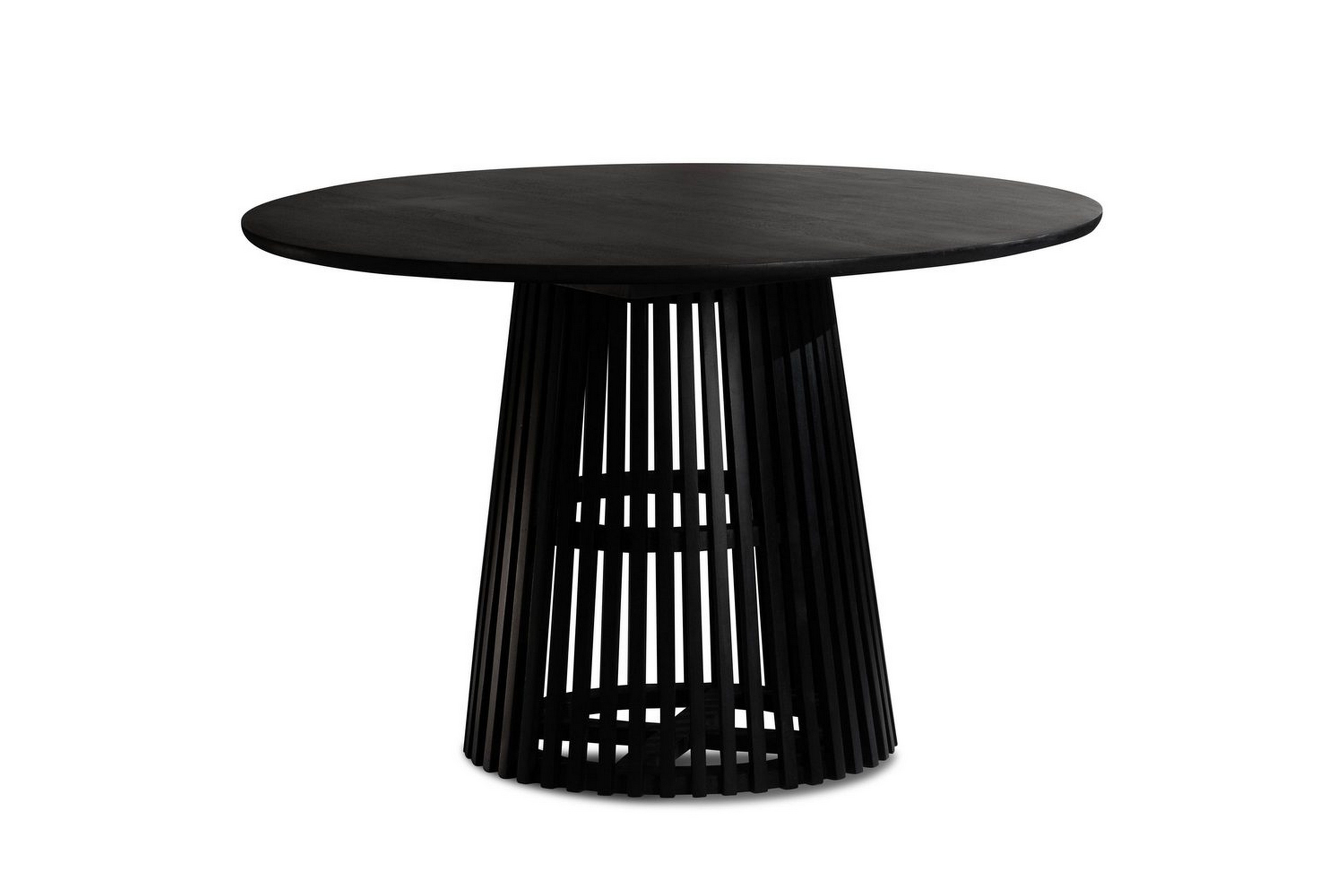 matbord wohnling rund 120 cm massivt trä loftstil -