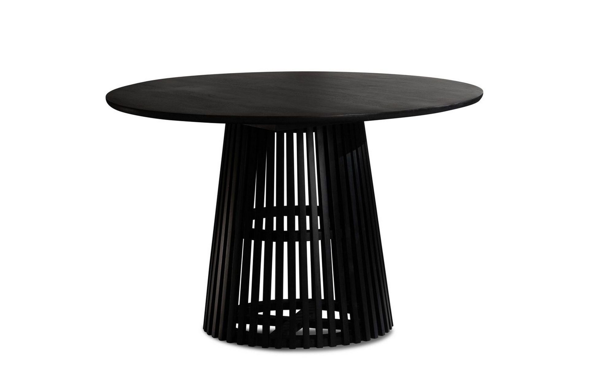 matbord wohnling rund 120 cm massivt trä loftstil -