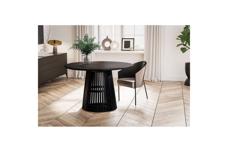 Matbord Wohnling Rund 120 cm massivt trä loftstil - Möbler - Matplats - Matbord & köksbord