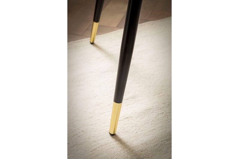 Matbord Wohnling Rund 75 cm marmorerad modern gyllene tippsben Marmor, Svart - Marmor, Svart - Möbler - Matplats - Matgrupp & matbord med stolar