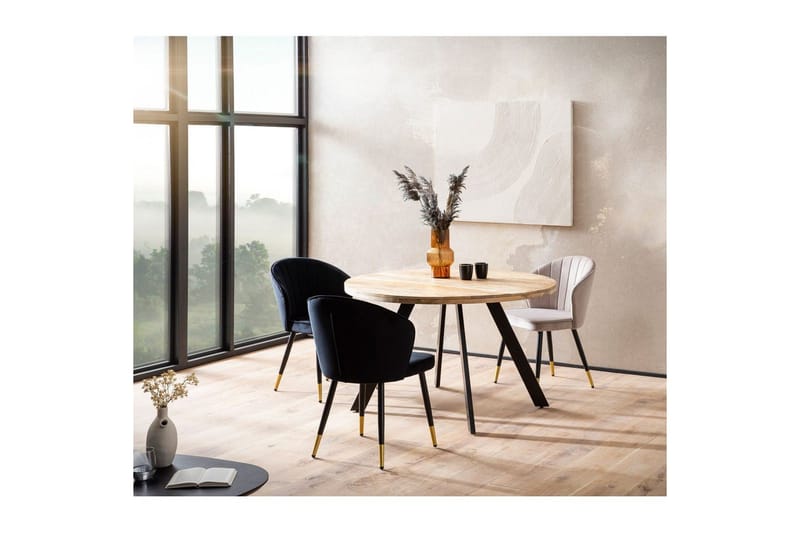 Matbord Wohnling rund massivt trä, modern lantlig stil 120 cm - 120 cm - Möbler - Matplats - Matbord & köksbord