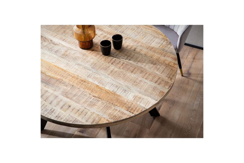 Matbord Wohnling rund massivt trä, modern lantlig stil 120 cm - 120 cm - Möbler - Matplats - Matbord & köksbord