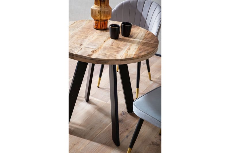 Matbord Wohnling rund massivt trä, modern lantlig stil 80 cm - 80 cm - Möbler - Matplats - Matbord & köksbord