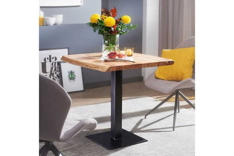 Matbord Wohnling Träkant Solid Trä med Massiva Metallben Industriell - Möbler - Matplats - Matbord & köksbord