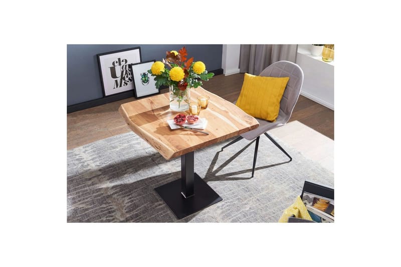 Matbord Wohnling Träkant Solid Trä med Massiva Metallben Industriell - Möbler - Matplats - Matbord & köksbord