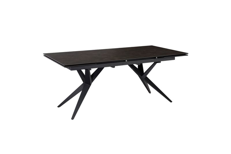 Matbord Wohnling Utdragbart 180-260 cm keramisk fyra ben och metallram Svart, marmor svart - Svart, marmor svart - Möbler - Matplats - Matbord & köksbord