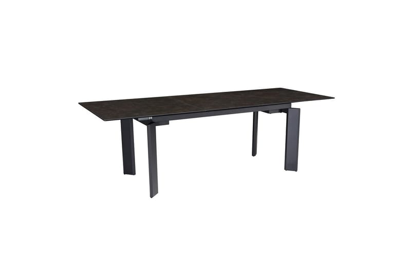 Matbord Wohnling Utdragbart 180-260 cm keramisk, klassiskt fyra ben och metallram Svart, marmor svart - Svart, marmor svart - Möbler - Matplats - Matgrupp & matbord med stolar