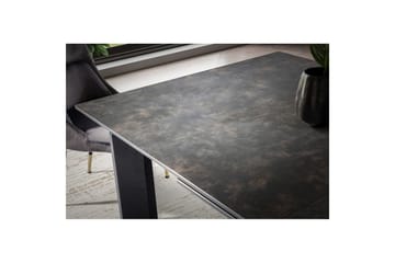 Matbord Wohnling Utdragbart 180-260 cm keramisk, klassiskt fyra ben och metallram Svart, marmor svart - Svart, marmor svart - Möbler - Matplats - Matbord & köksbord