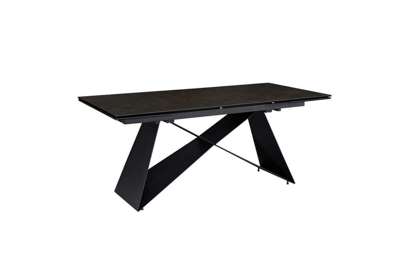 Matbord Wohnling Utdragbart 180-260 cm keramisk modern Z-ram design Svart, marmor svart - Svart, marmor svart - Möbler - Matplats - Matbord & köksbord
