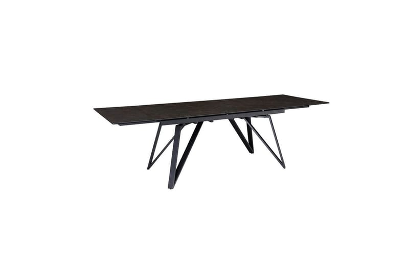 Matbord Wohnling Utdragbart 180-260 cm keramiskt vinklade metallben med hårnål Svart, marmor svart - Svart, marmor svart - Möbler - Matplats - Matbord & köksbord