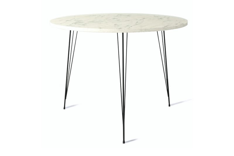 YASHIA Bord 90 cm Svart/Vit - Möbler - Matplats - Matbord & köksbord