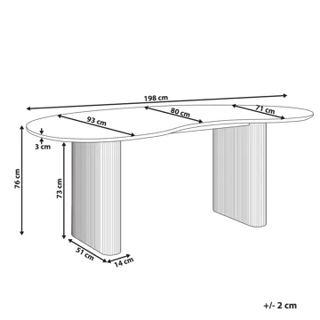 Matbord Peery 198 cm - Vit - Möbler - Matplats - Matbord & köksbord