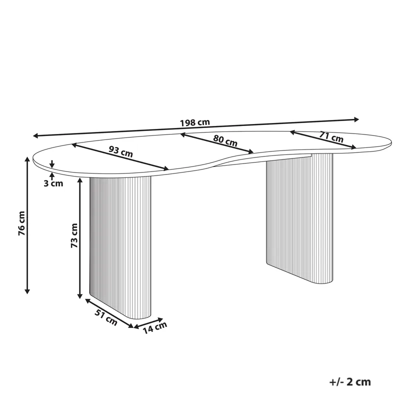 Matbord Peery 198 cm - Svart - Möbler - Matplats - Matbord & köksbord